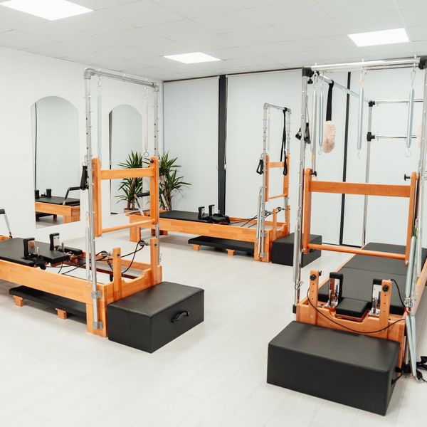 Interior of a calm and spacious fitness studio in Varna.